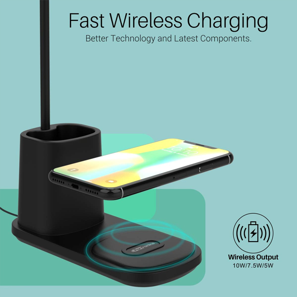 Portronics Brillo 2 Lamp with Wireless Charging, Pen Holder-1