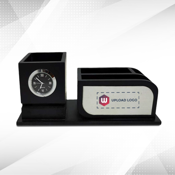 Wooden Desk Pen Stand For Office