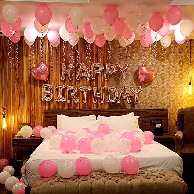 Rose Gold Birthday Theme Balloon Décor-2