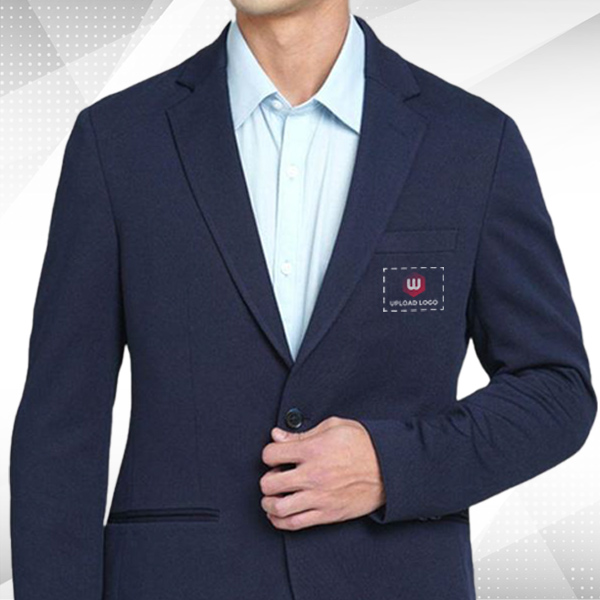 Jack & Jones Daniel Knit Blazer with Customized Logo  - Navy Blue-1