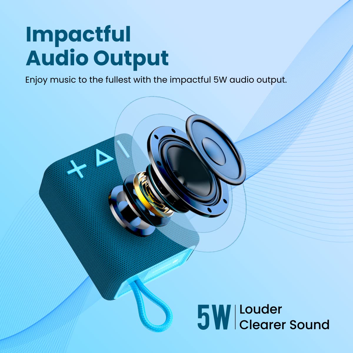 Portronics Breeze 4 Portable 5W Speaker with Mic, 8Hrs Playback (Blue)-4