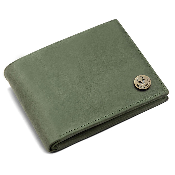 WILDHORN SCOTTSDALE Leather Wallet, Keychain & Pen – Premium Gift for Men (Green Hunter)-2