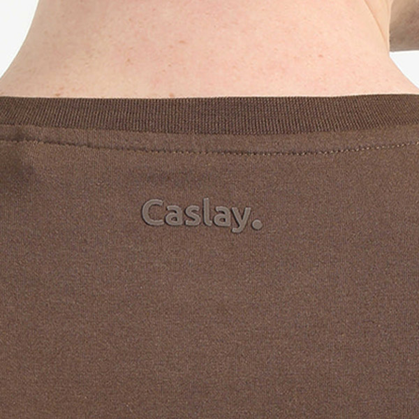 Caslay Organic Crew Neck T-Shirt (Chocolate)-5