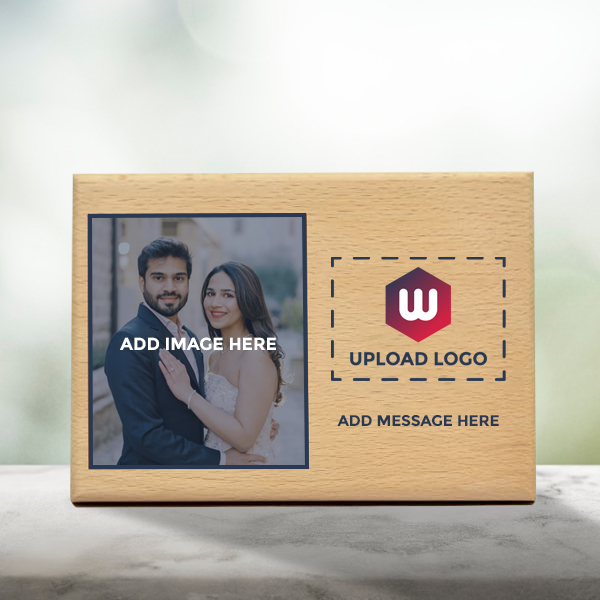 Wooden Plaque (Horizontal) - Customize with Image, Logo & Message-0