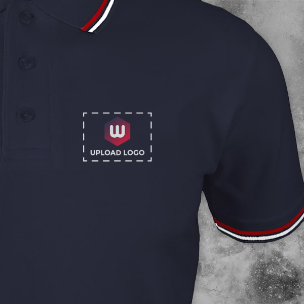 AWG Sport Giza Polo T-shirt for Men Navy Blue – Custom Logo Left Chest & Right Arm-1