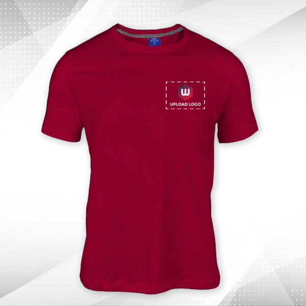 Ruffty Crew Neck Cotton T-shirt for Men Mulbery - Custom Logo Left Chest