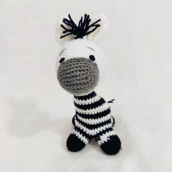 Crochet Handmade Baby Zebra Toy-2