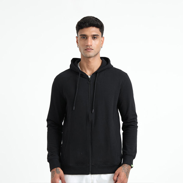 Caslay Zippered Hoodie (Black)-4