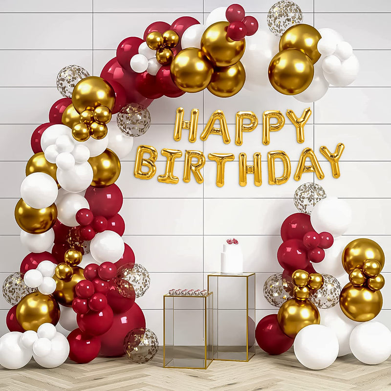 Red & Gold Birthday Decoration Kit