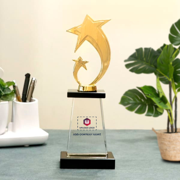 Golden Event Trophy - Tailored with Logo & Name-1