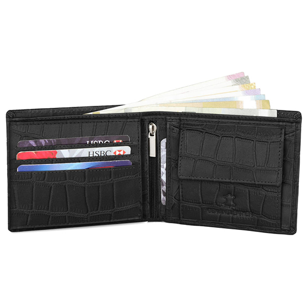 WILDHORN BATSVILLE Leather Wallet & Belt – Premium Gift for Men (Black Croco)-3