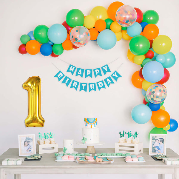 Vibrant Multicolor DIY Kit for 1st Birthday Decoration