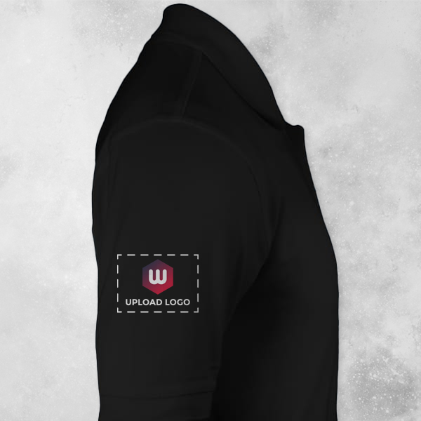 Santhome All Day Fresh Premium Sports Polo T-shirt for Men (Black) - Custom Logo Left Chest & Right Arm-1