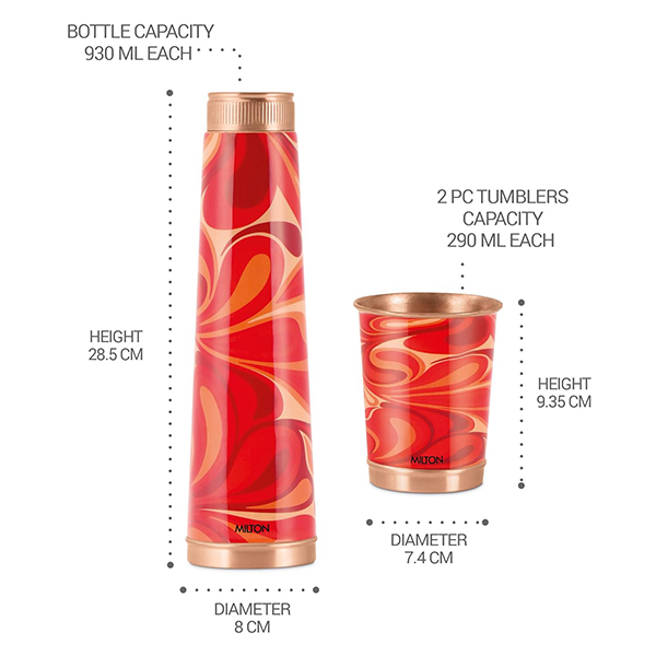 MILTON Copper Eterna Diwali Gift Set - Red-4