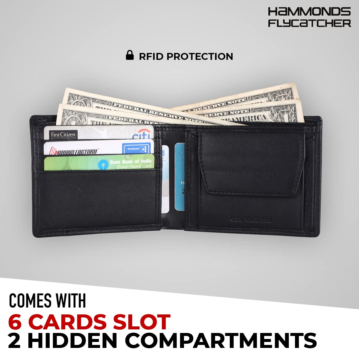 HF Men's Executive Leather Gift Set – Wallet, Keychain & Pen | Premium Corporate Gift (Ink Black)-3