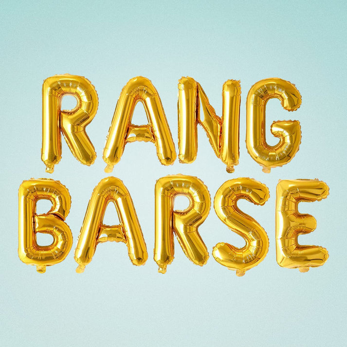 Golden Rang Barse Foil Balloon - Holi Decoration Items-2