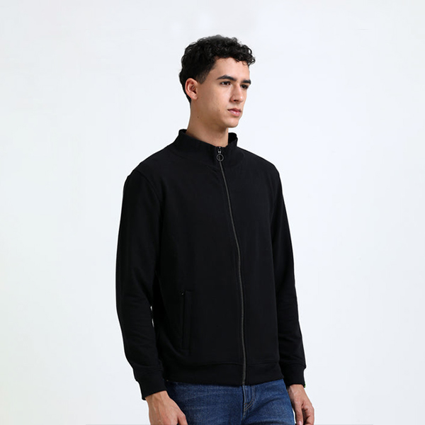 Caslay High Neck Jacket with Custom Logo (Black)-5