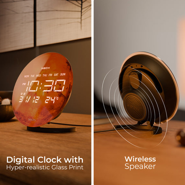 XECH Solaris X (Mars) Desktop Clock Speaker-1
