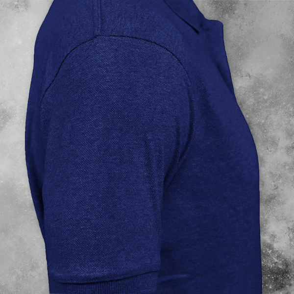 Scott Young Polo T-shirt for Men Navy Blue Melange - Custom Logo Left Chest-2