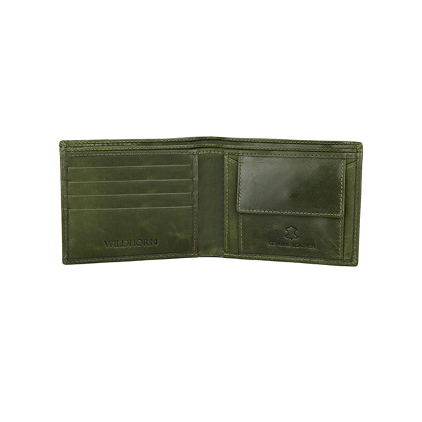 WILDHORN SEYMOUR Leather Wallet & Belt – Premium Gift for Men (Green Crunch)-2