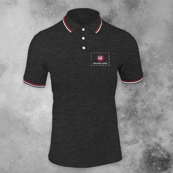 AWG Sport Giza Polo T-shirt for Men Charcoal Grey – Custom Logo Left Chest