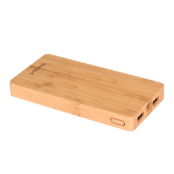 Wangari Aspen 10000mAh Power Bank | Bamboo Wood | Fast Charger | Dual Output:-2 USB HUB-2