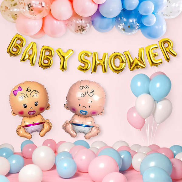 Charming Pink & Blue Baby Shower Decoration Kit