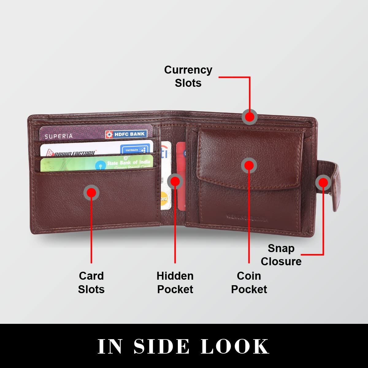 HF Men's Executive Leather Gift Set – Wallet, Keychain & Pen | Premium Corporate Gift (Blaze Brown)-2