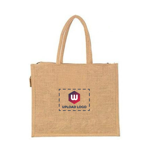 JUTELINE Jute Bags with Canvas Pocket | Size - 20*16*5 inch-0