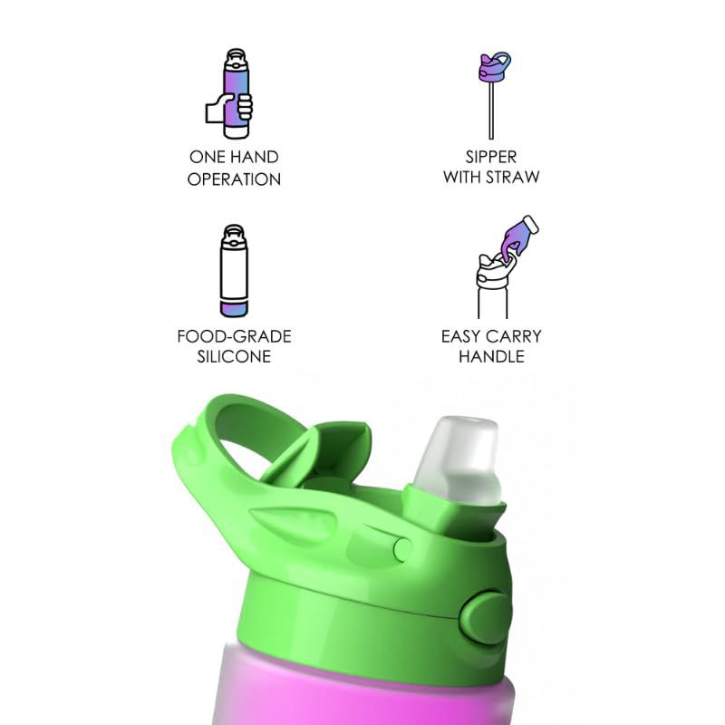 Aquaminder Smart Water Bottle with Smart Sipper Indus 770ml - Pink-5