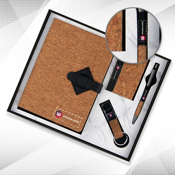 Personalized 4-in-1 Corporate Gift Set Featuring Cork-Finish-0