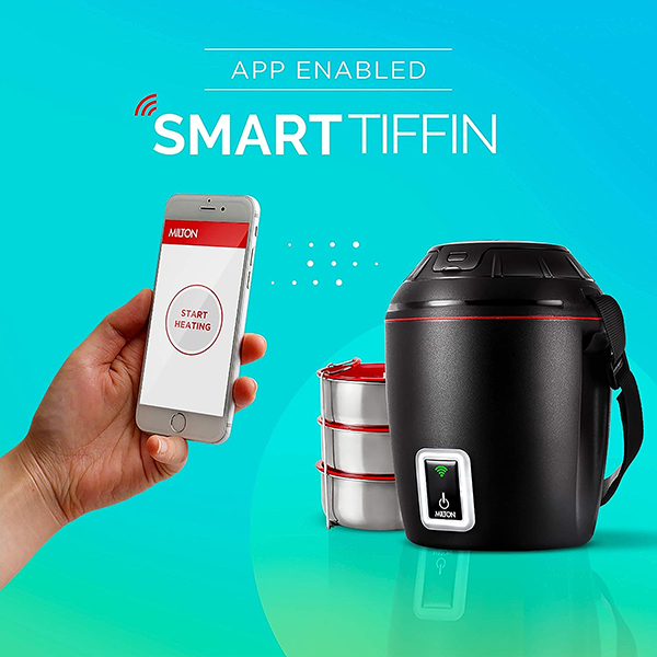 MILTON Smart Electric Tiffin -900ml (Black)-2