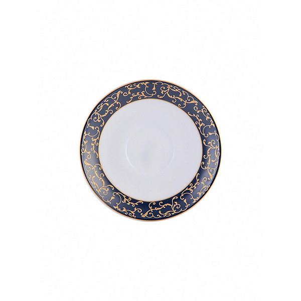 La Opala Diva Sovrana Collection, Opal Glass Cup & Saucer Set 12 pcs, Anassa Blue-White-5