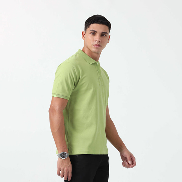 Caslay Organic Polo T-Shirt (Olive Green)-2