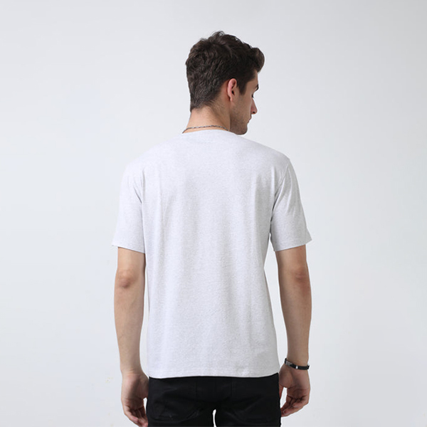 Caslay Crew Neck T-Shirt (White Melange)-4