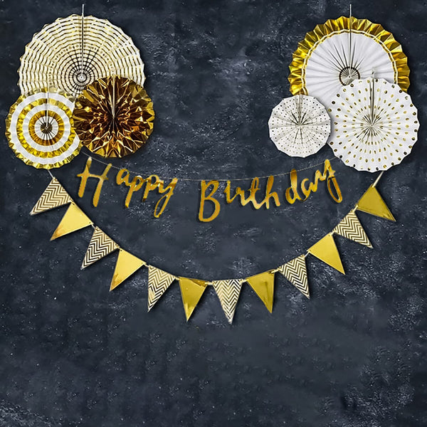 Golden Theme Birthday Decoration Set