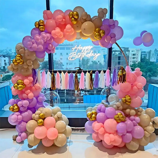 Neon Glow Pastel Celebration Backdrop