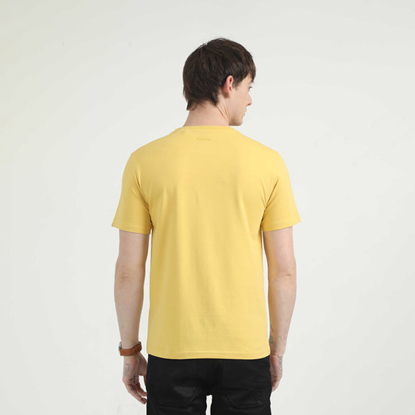 Caslay Organic Crew Neck T-Shirt (Mustard)-2