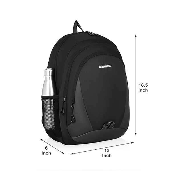 WILDHORN Vienna Laptop Backpack (Black & Grey)-6
