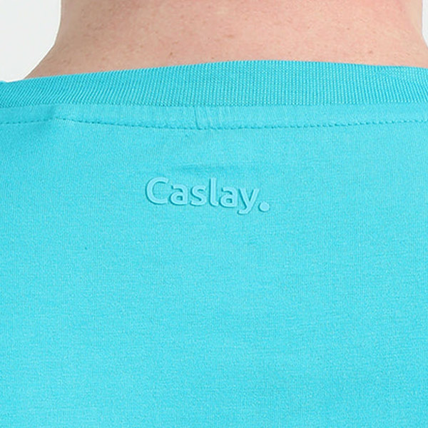 Caslay Organic Crew Neck T-Shirt (Teal)-3