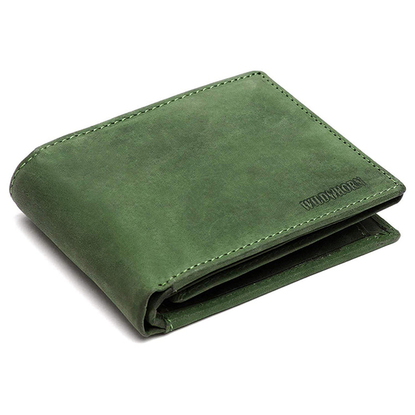 WILDHORN MACON Leather Wallet & Pen Gift Set (Green Hunter)-1
