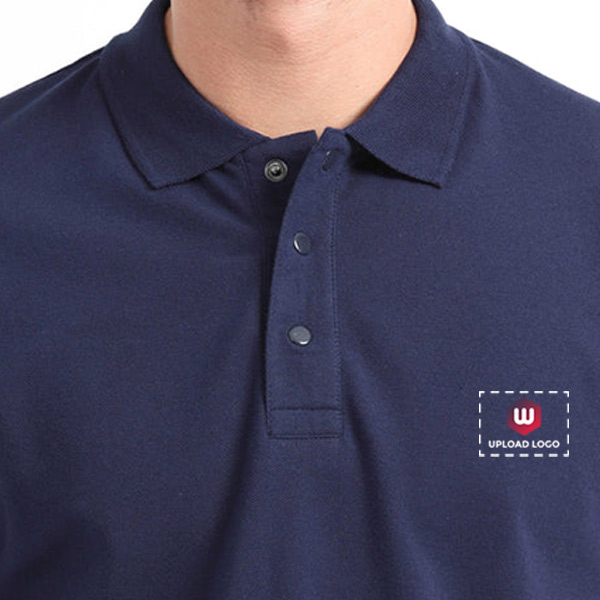 Caslay Organic Polo T-Shirt (Navy Blue)-5