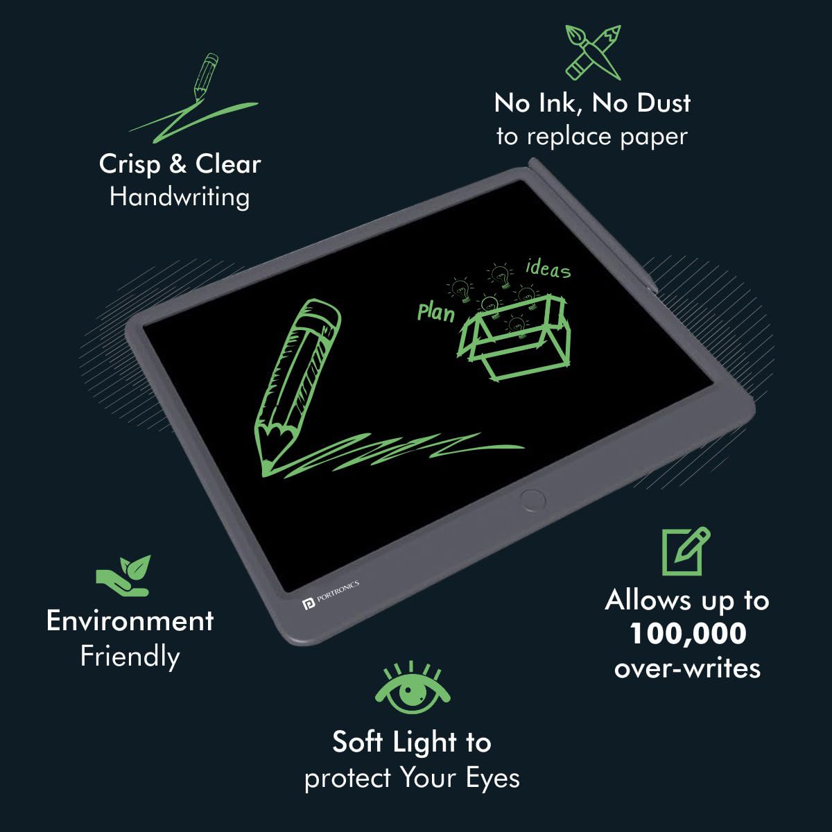 Portronics Ruffpad 15 Monocolor LCD-3