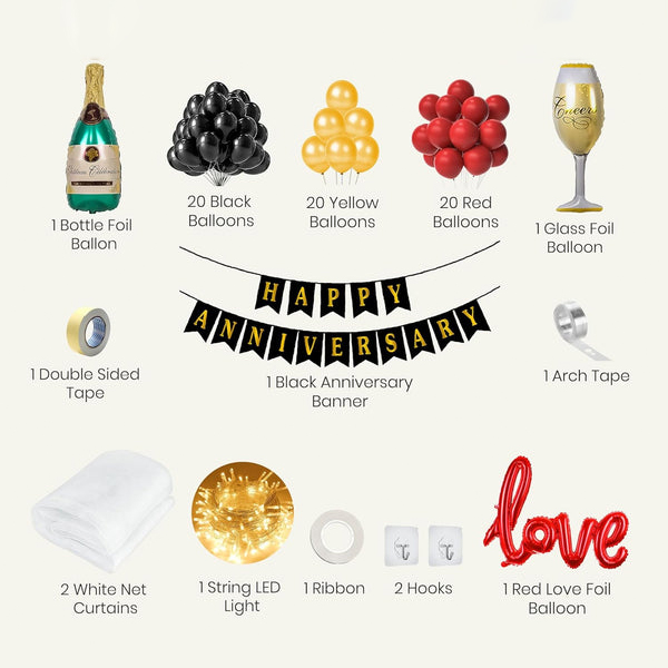 Celebrate Love: Happy Anniversary Balloon Decoration Kit-2