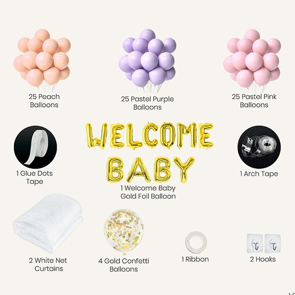 Welcome Baby Celebration Decoration Kit - Perfect for Your Special Day-2