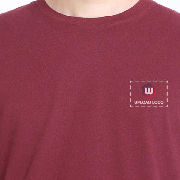 Caslay Crew Neck T-Shirt (Maroon)-5