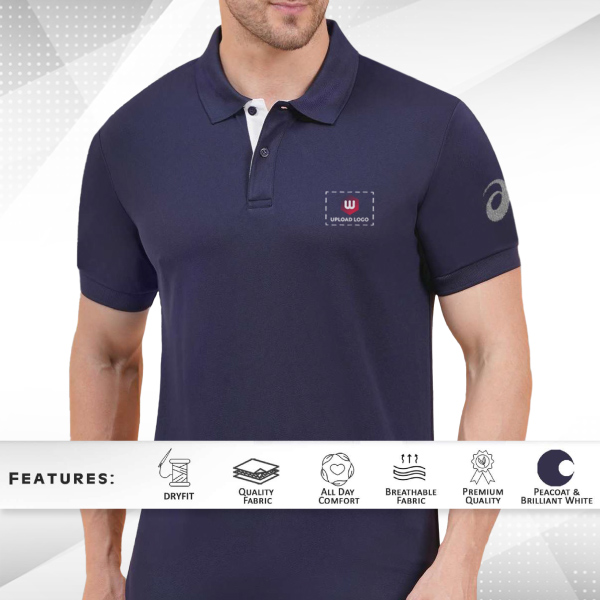 ASICS Premium Polo T-Shirt (Peacoat)-1