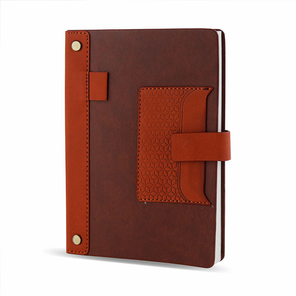 Customized 3-in-1 Combo Diary, Pen & Keychain Gift Set for Employees (Saddle Brown)-1