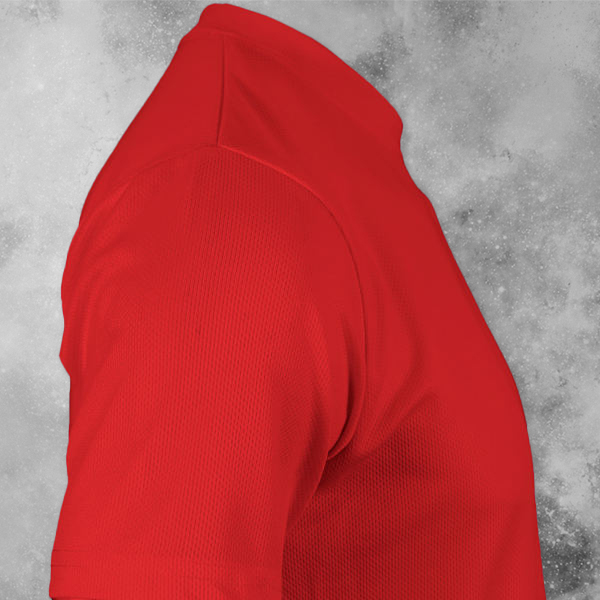 ACTI-RUNN Premium Men's Polyester T-Shirt (Red)– Custom Logo-2