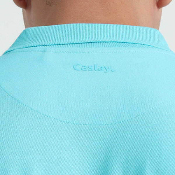 Caslay Organic Polo T-Shirt (Curracao Blue)-4